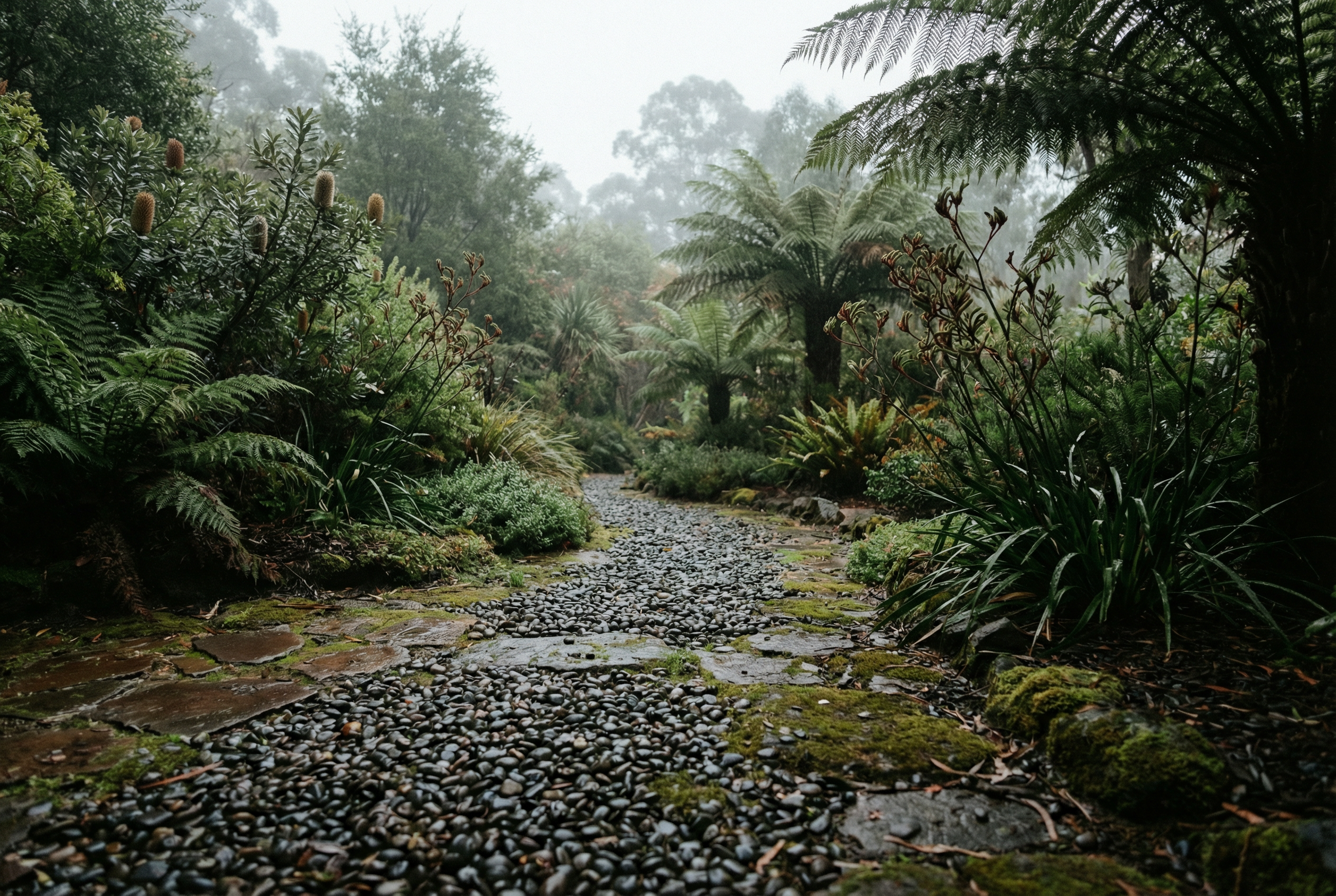 Beautiful garden with flowers